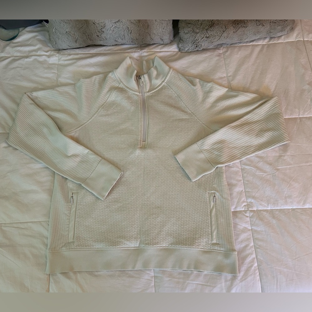 lululemon athletica Cream Waffle Half-Zip Pullover